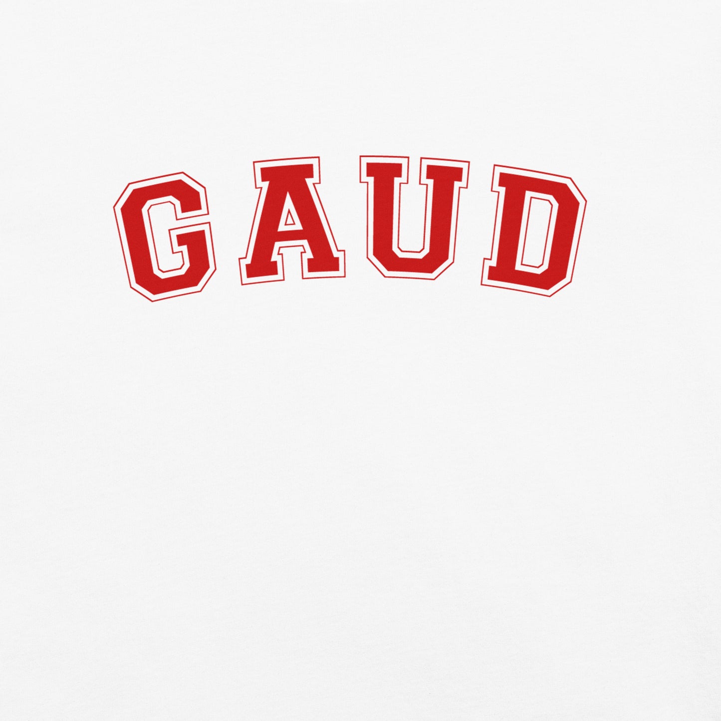 GAUD Tee - White & Red