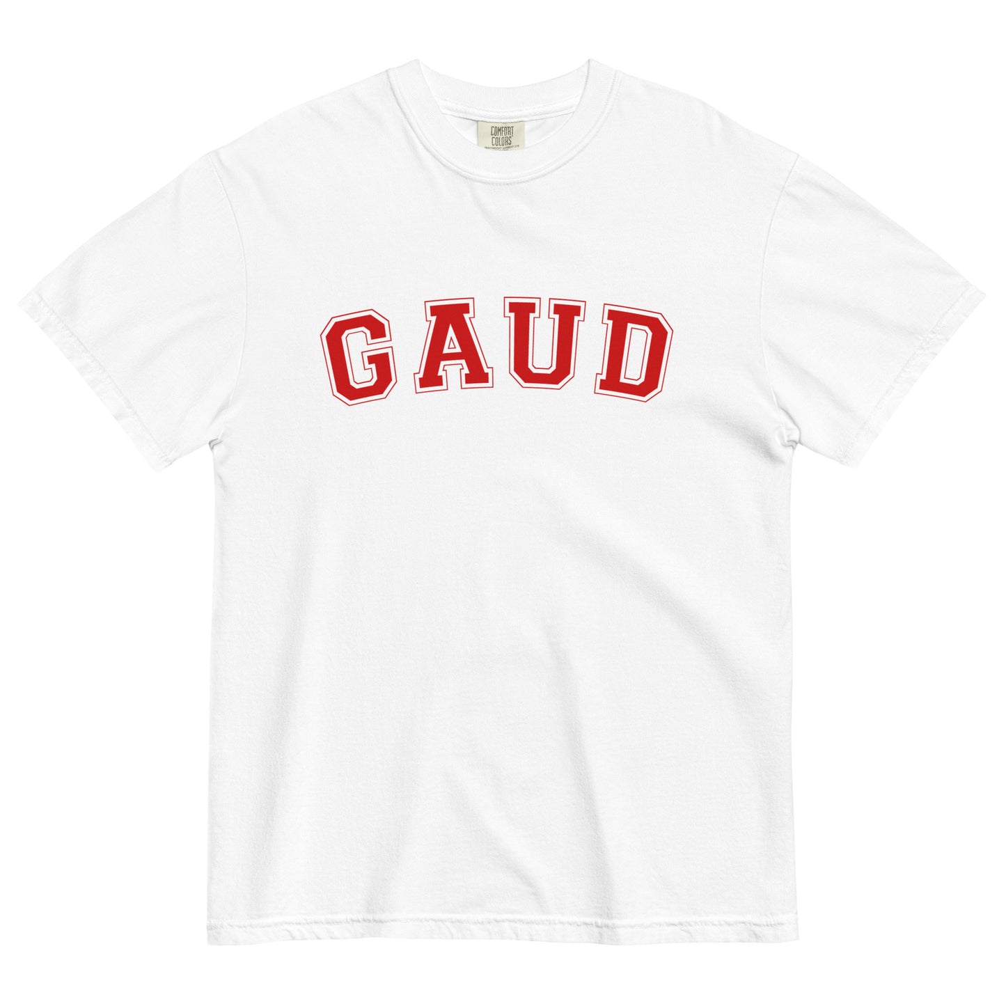 GAUD Tee - White & Red