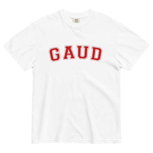 GAUD Tee - White & Red