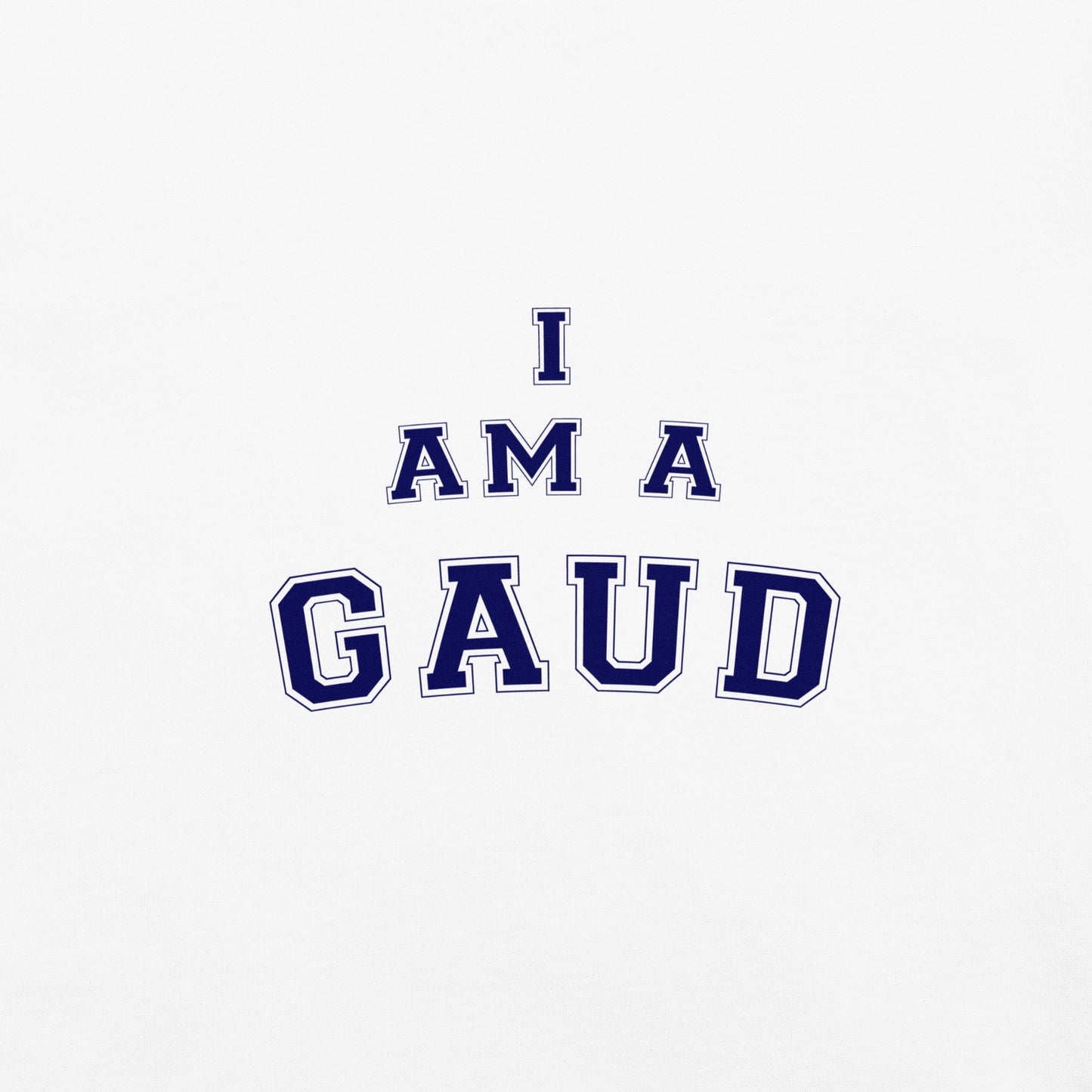 I AM A GAUD Tee - White & Blue