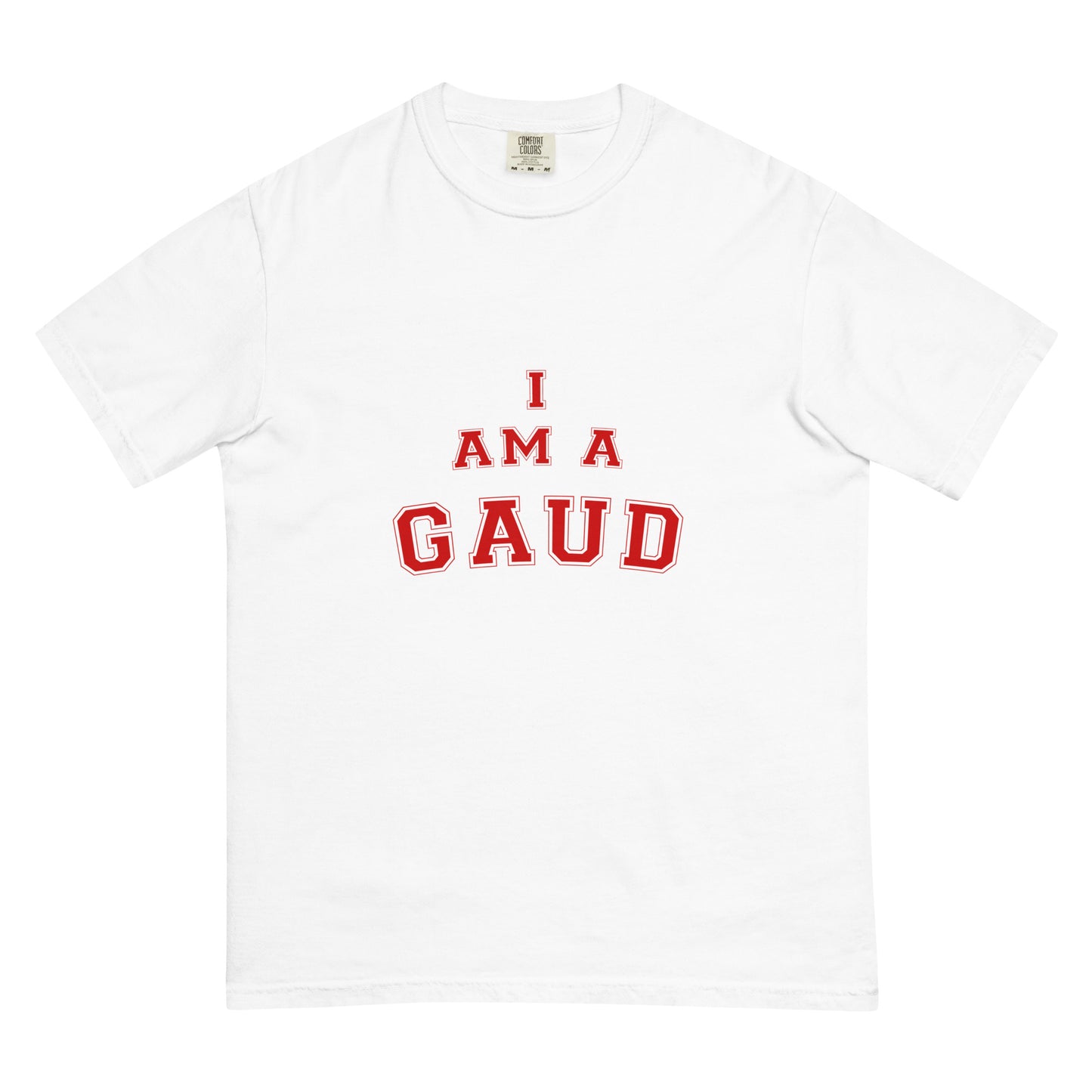 I AM A GAUD Tee - White & Red